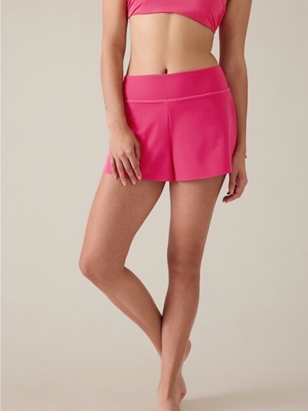 Athleta Makani Swim Shorts Pink Size L